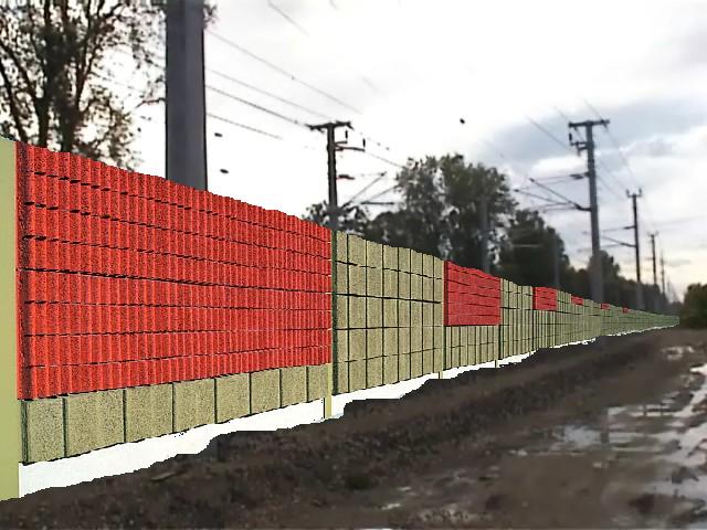 Fotomontage Lärmschutzwand